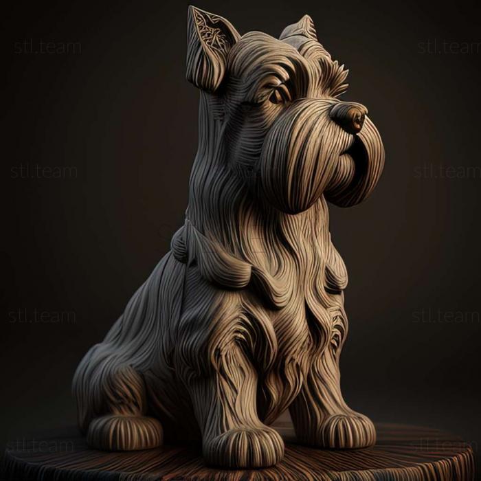 3D model Zwergschnauzer dog (STL)